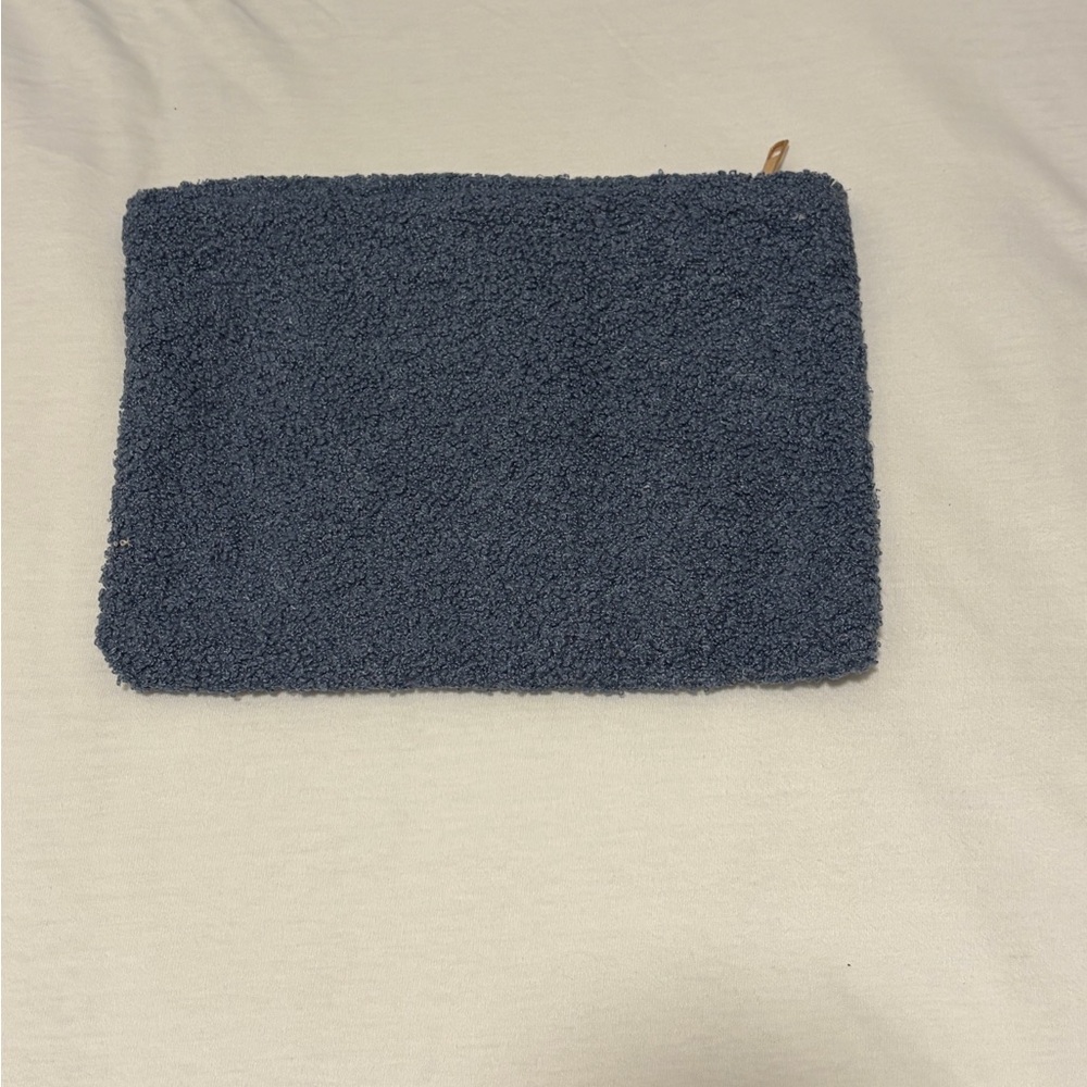 Brand New Blue Textured Cosmetic Pouch